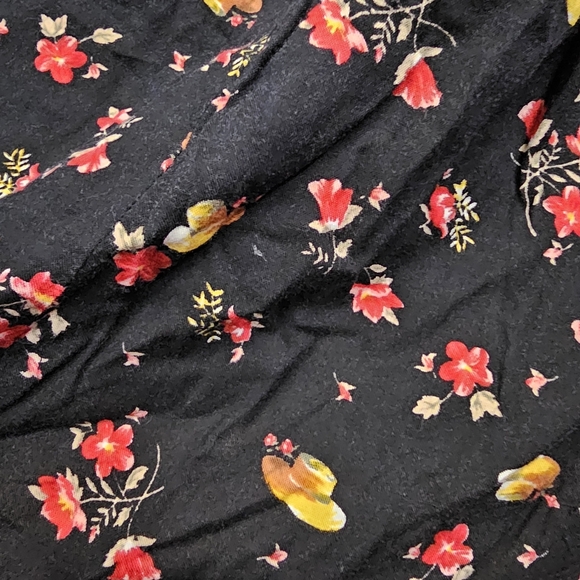 1990's Vinage Denim Vest Floral Dress - Picture 6 of 12